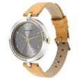Sonata Utsav Grey Dial Peach Leather Strap Watch for Women - image number 1