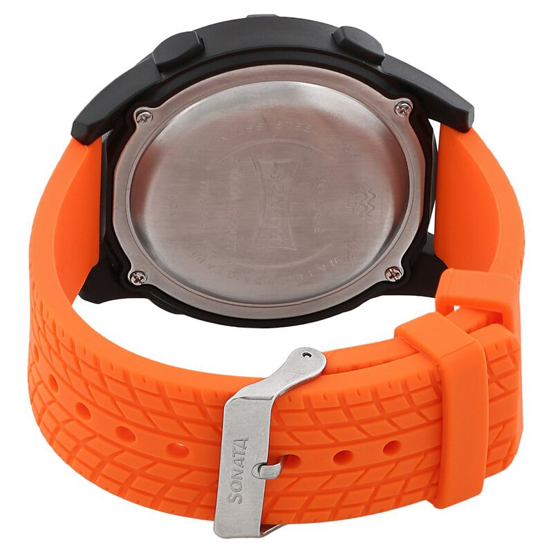 SF Digital Dial Orange Plastic Strap Watch for Men - image number 3
