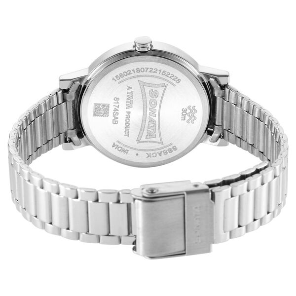 Sonata Ladies Essentials Pink Dial Stainless Steel Strap Watch for Women - image number 3