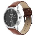 Sonata Quartz Multifunction Grey Dial Leather Strap Watch for Men - image number 1