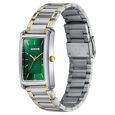 Sonata Ascent Green Rectangular Watch - Two-Tone - image number 2