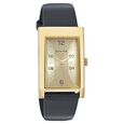 Sonata Quartz Analog Black Dial Leather Strap Watch for Men