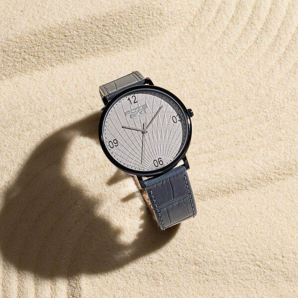 Sonata Poze Quartz Analog Grey Dial Leather Strap Watch For Men - image number 0