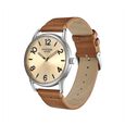 Poze by Sonata Quartz Analog Beige Dial PU Leather Strap Watch for Men - image number 2