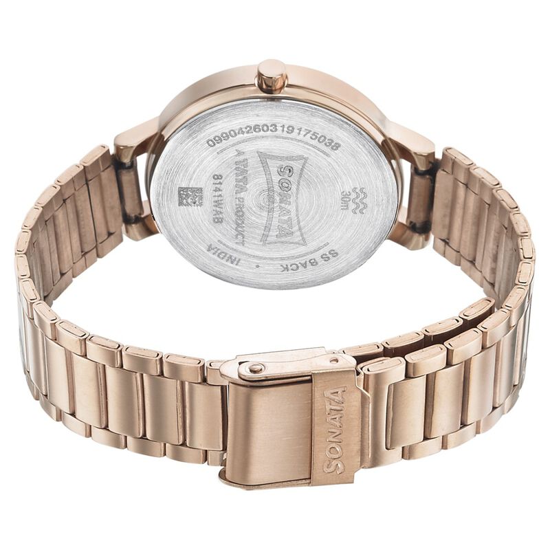 Sonata Play Rose Gold Dial Women Watch With Stainless Steel Strap - image number 3
