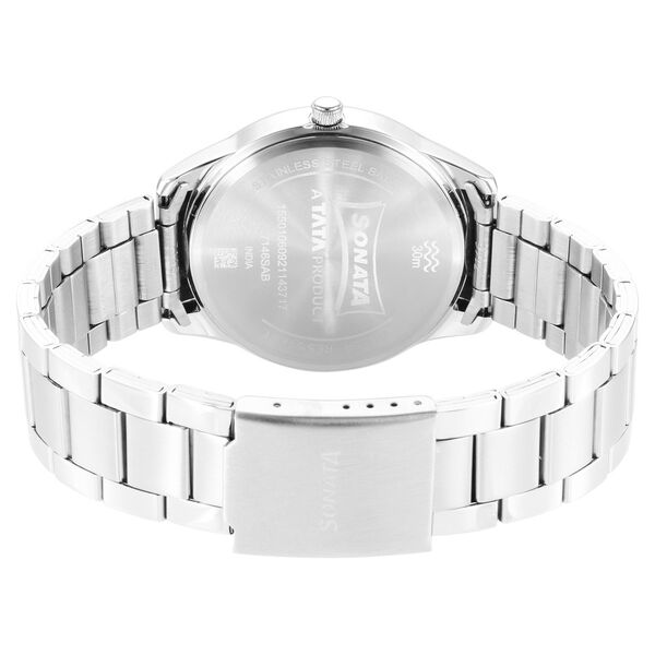 Sonata Force Quartz Analog Silver Dial Stainless Steel Strap Watch for Men - image number 3