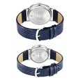 Sonata Pairs Quartz Analog White Dial Black Leater Strap Watch for Couple - image number 3