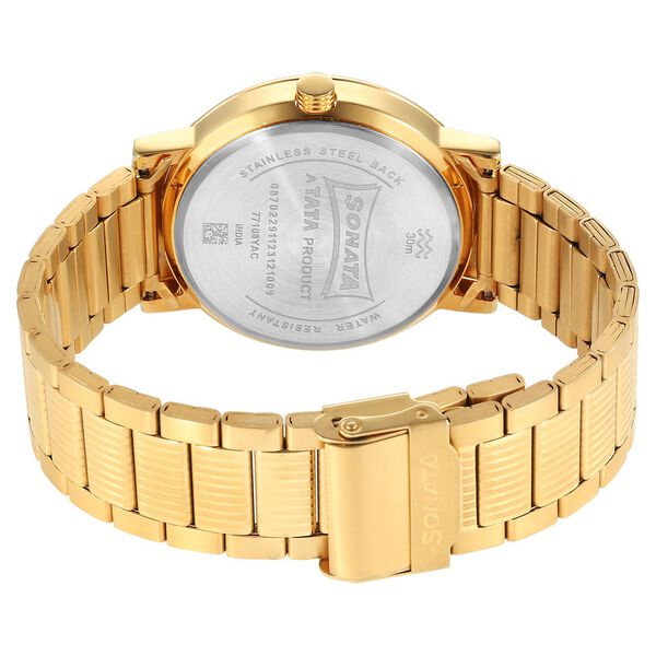Sonata Utsav Quartz Analog with Day and Date White Dial Stainless Steel Strap Watch for Men - image number 3