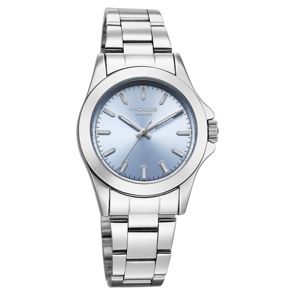 Sonata Poze Quartz Analog Blue Dial Silver Stainless Steel Strap Watch For Men - image number 1