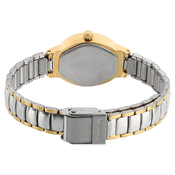 Sonata Quartz Analog White Dial Stainless Steel Strap Watch for Women - image number 3