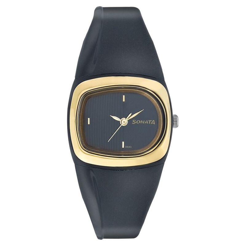 Buy Online Sonata Quartz Analog Black Dial Strap Watch for Women