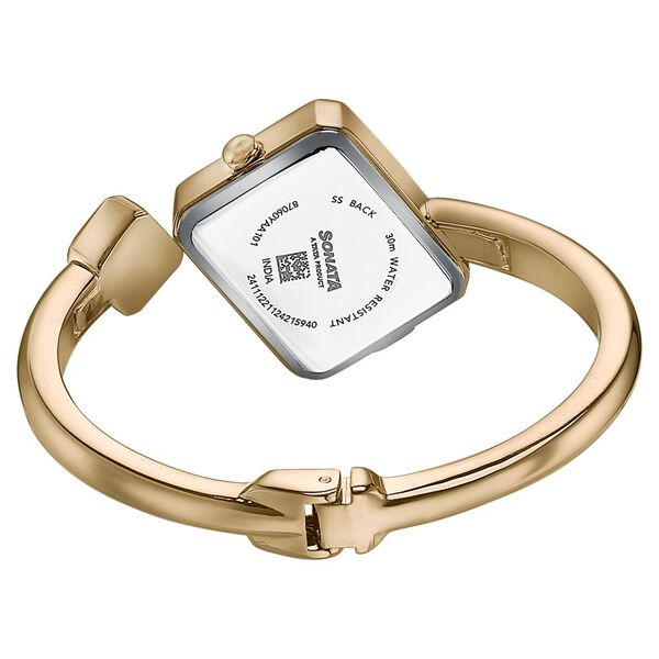 Sonata Wedding Edit Quartz Analog Champagne Dial Metal Strap Watch For Women - image number 5