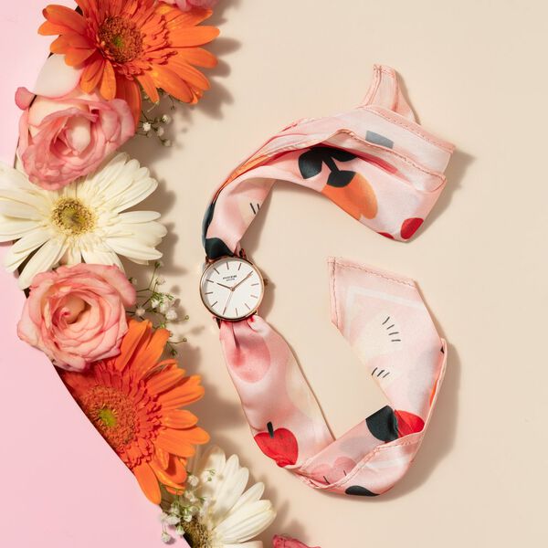 Sonata Poze Quartz Analog White Dial Multicoloured Colour Fabric Strap Watch For Women - image number 0