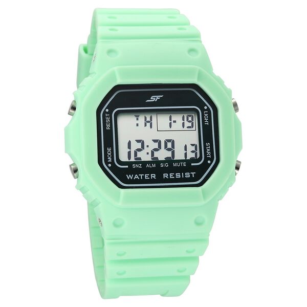 SF Digital Dial Green Polyurethane Strap Watch For Unisex - image number 0