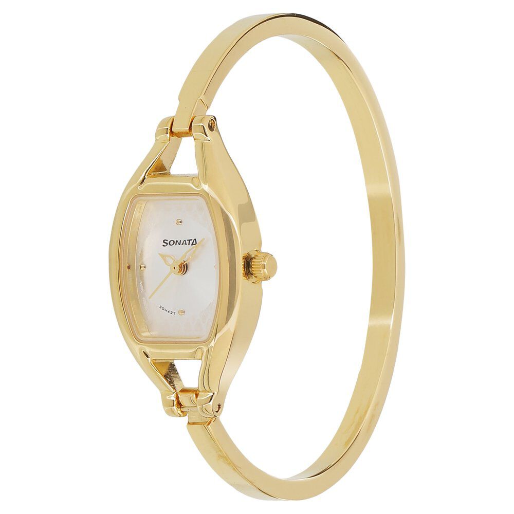 Buy Online Sonata Pankh Silver Dial Women Watch With Metal Strap ns8114ym06 Sonata