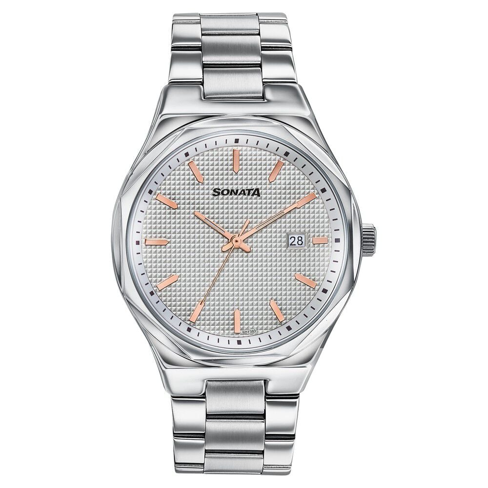 Sonata Jashn Quartz Analog Grey Dial Silver Metal Strap Watch For Men-picture-39