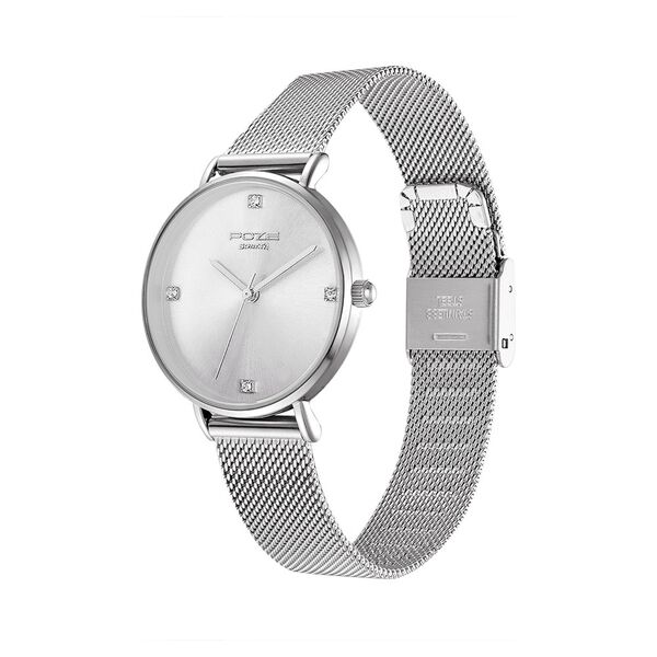Poze by Sonata Quartz Analog Silver Dial Stainless Steel Strap Watch for Women - image number 2