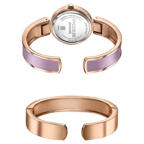Sonata Poze Quartz Analog Purple Dial Two Toned Kada Strap Watch For Women - image number 6
