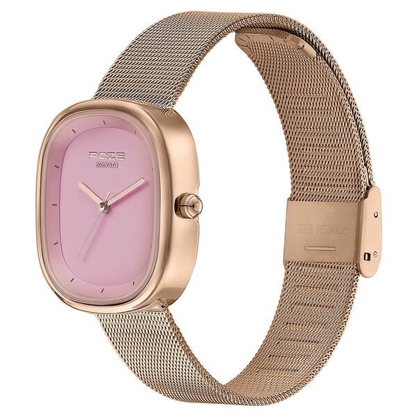 Sonata Poze Quartz Analog Pink Dial Mesh Strap Watch for Women - image number 3