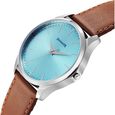 Sonata Ease Watches For Men With Brown Leather Strap And Light Blue Dial - image number 2