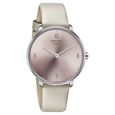 Sonata Sleek Quartz Analog Pink Dial Beige Leather Strap Watch for Women - image number 1