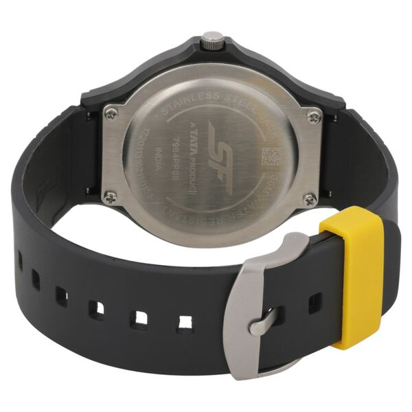 SF Quartz Analog Black Dial Plastic Strap Watch for Men - image number 4