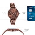 Sonata Verve Quartz Multifunction Brown Dial Brown Metal Strap Watch For Women - image number 3