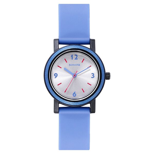 Sonata Pop Silver Dial Women Watch With Polyurethane Strap - image number 1