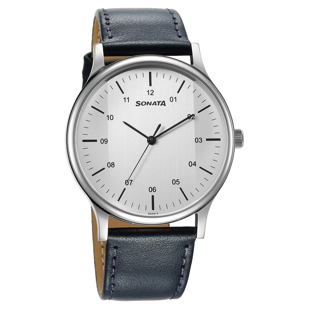Buy Online Sonata Quartz Analog with Date Champagne Dial Watch for Men -  77105ym03 | Titan