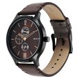 Sonata Quartz Multifunction Brown Dial Leather Strap Watch for Men - image number 1