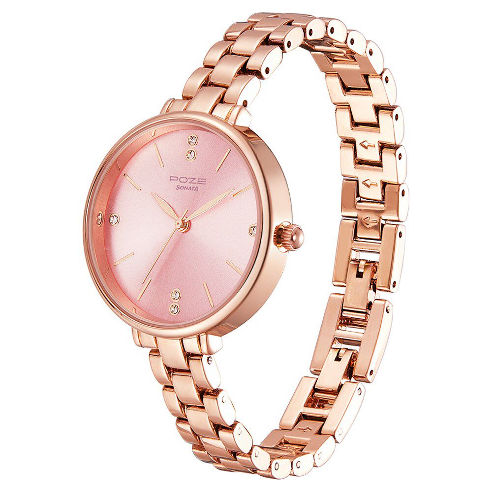 Sonata pink dial watches top