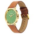 Sonata Traditional Essentials Quartz Analog Green Dial Leather Strap Watch for Men - image number 1