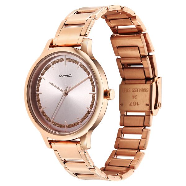 Sonata Blush Quartz Analog Pink dial Stainless Steel Strap Watch for Women - image number 1