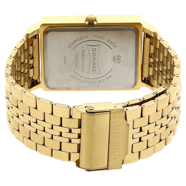 Sonata Quartz Analog with Day and Date Silver Dial Stainless Steel Strap Watch for Men - image number 3