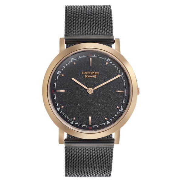 Sonata Poze Quartz Analog Grey Dial Stainless Steel Strap Watch for Men - image number 1
