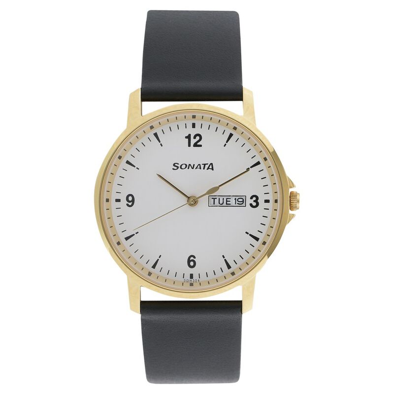 Buy Online Sonata Quartz Analog with Day and Date White Dial
