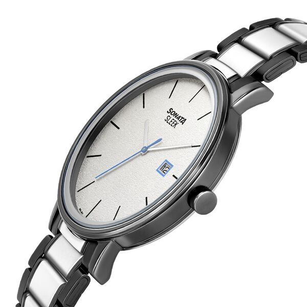 Sonata Quartz Analog with Date Stainless Steel Strap Watch for Men - image number 2