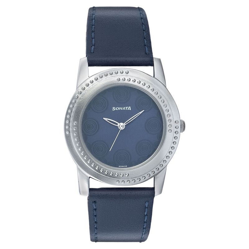 Sonata Quartz Analog Blue Dial Strap Watch for Women - image number 0