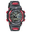 SF Quartz Analog Digital Black Dial PU Strap Watch for Men - image number 0