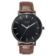 Sonata Poze Quartz Analog Black Dial Tan Leather Strap Watch For Men - image number 1
