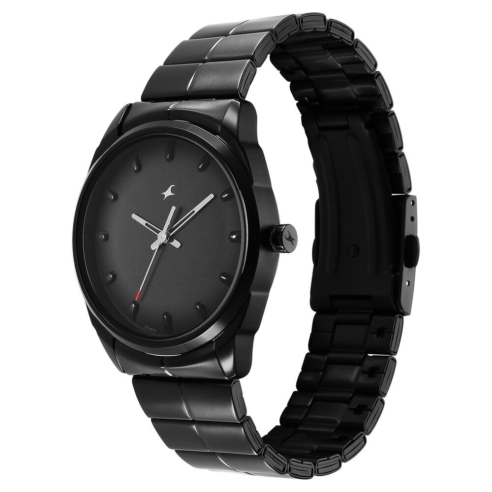 Fastrack watch black chain best sale