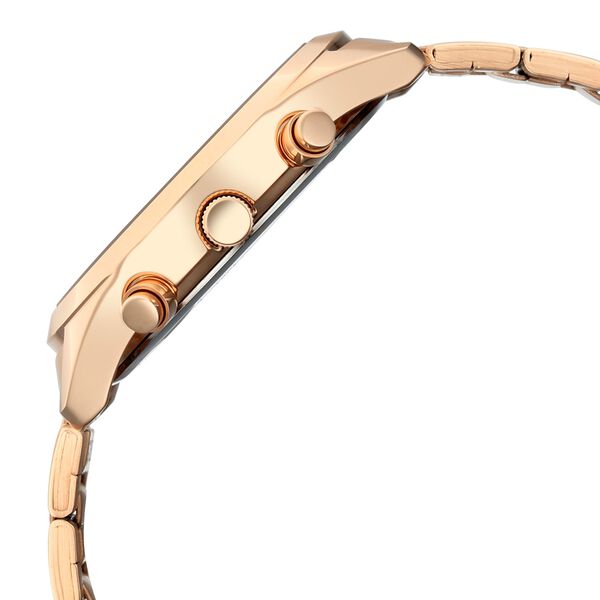 Sonata Summit Quartz Multifunction Brown Dial Rose Gold Metal Strap Watch For Men - image number 5