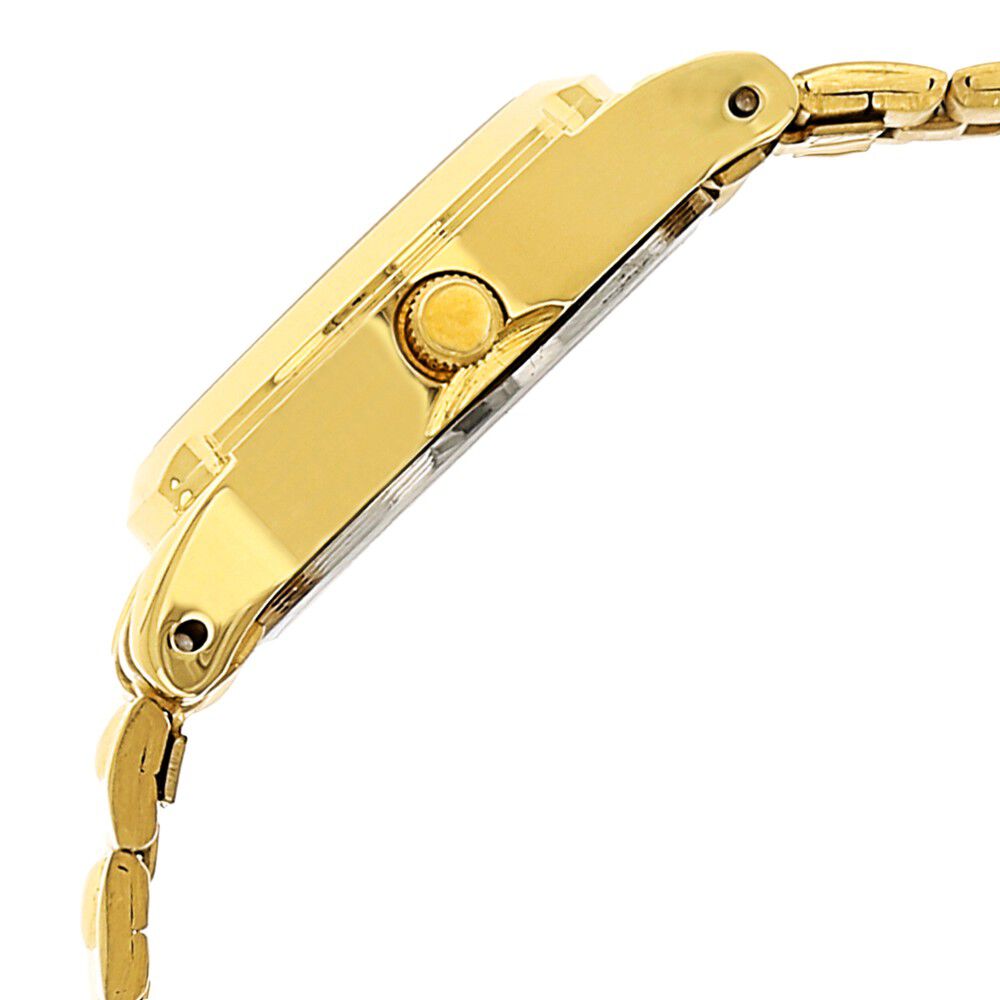 Sonata Quartz Analog Champagne Dial Stainless Steel Strap Watch