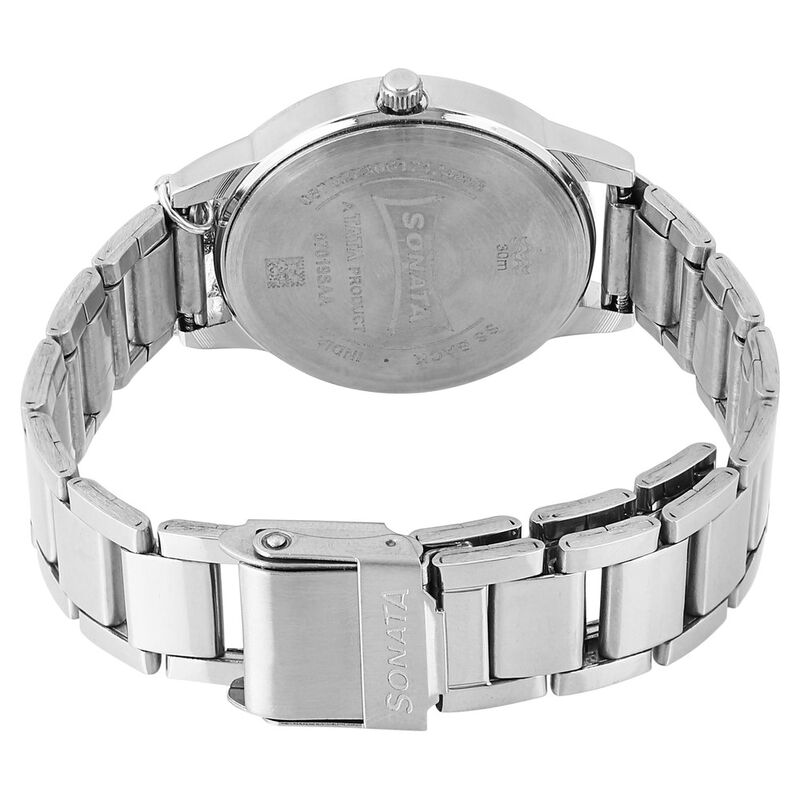 Sonata Charmed Silver Dial Women Watch With Stainless Steel Strap
