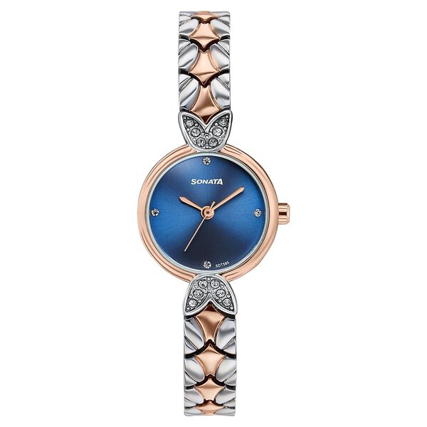 Women's Vintage style blue Blue dial Bracelet Watch - image number 0
