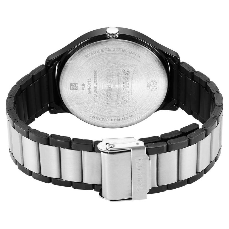 Sonata Unveil Quartz Analog Silver Dial Stainless Steel Strap Watch for Men - image number 3