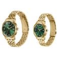 Sonata Jashn Quartz Analog Green Dial Golden Metal Strap Watch For Couple - image number 2