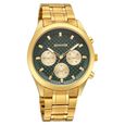 Sonata Summit Quartz Multifunction Green Dial Golden Metal Strap Watch For Men - image number 1