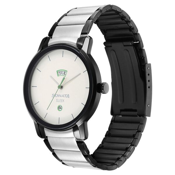 Sleek Grey Dial Analog with Day and Date Watch for Men - image number 1