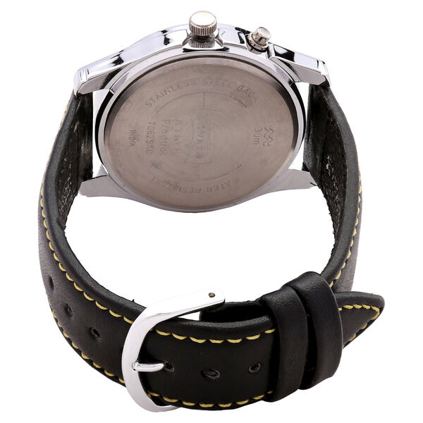 Sonata Quartz Analog Black Dial Leather Strap Watch for Men - image number 2